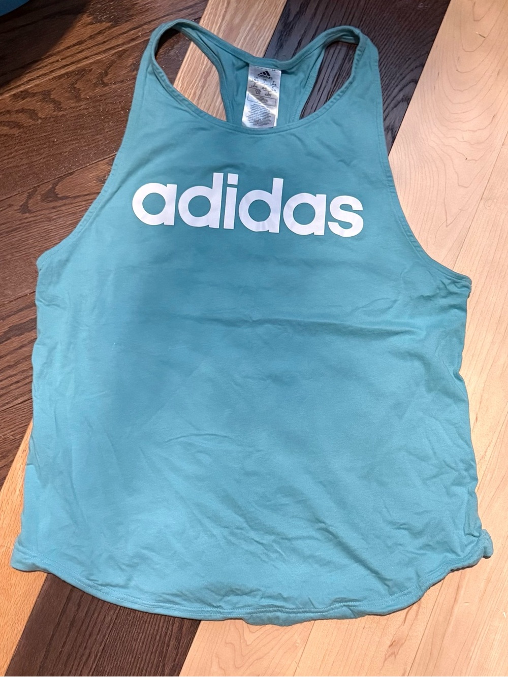 (5 for $15) Adidas Women’s Teal Racerback Tank with White Logo